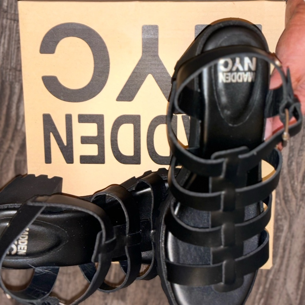 Madden NY chunky heels. All black and never worn.